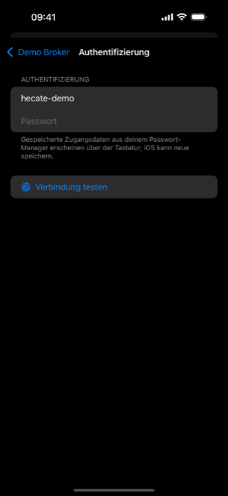 Broker-Authentifizierung — Benutzername und Passwort